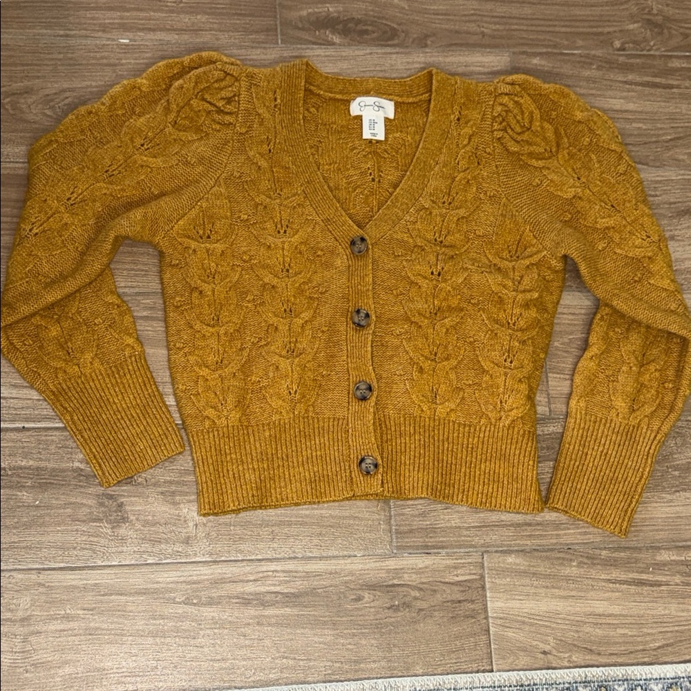 Jessica Simpson Golden Cardigan Sweater